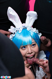 Misa - Blowjob, Bukkake, Bunny Ears, Facial, Multiple Dicks