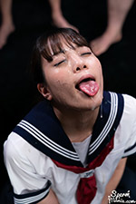 Aya Komatsu's Sticky Bukkake Facial