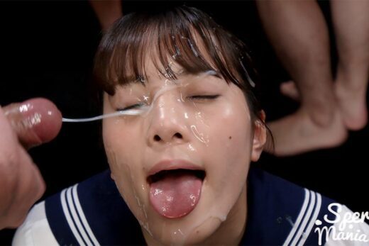 Aya Komatsu's Sticky Bukkake Facial