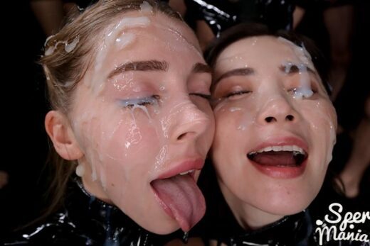 Haruka Suzuno & Mary Popiense's Sticky Bukkake Facial