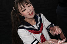 Ria Kurumi Uses Cum as Lube to Jerk Off A Bunch of Guys